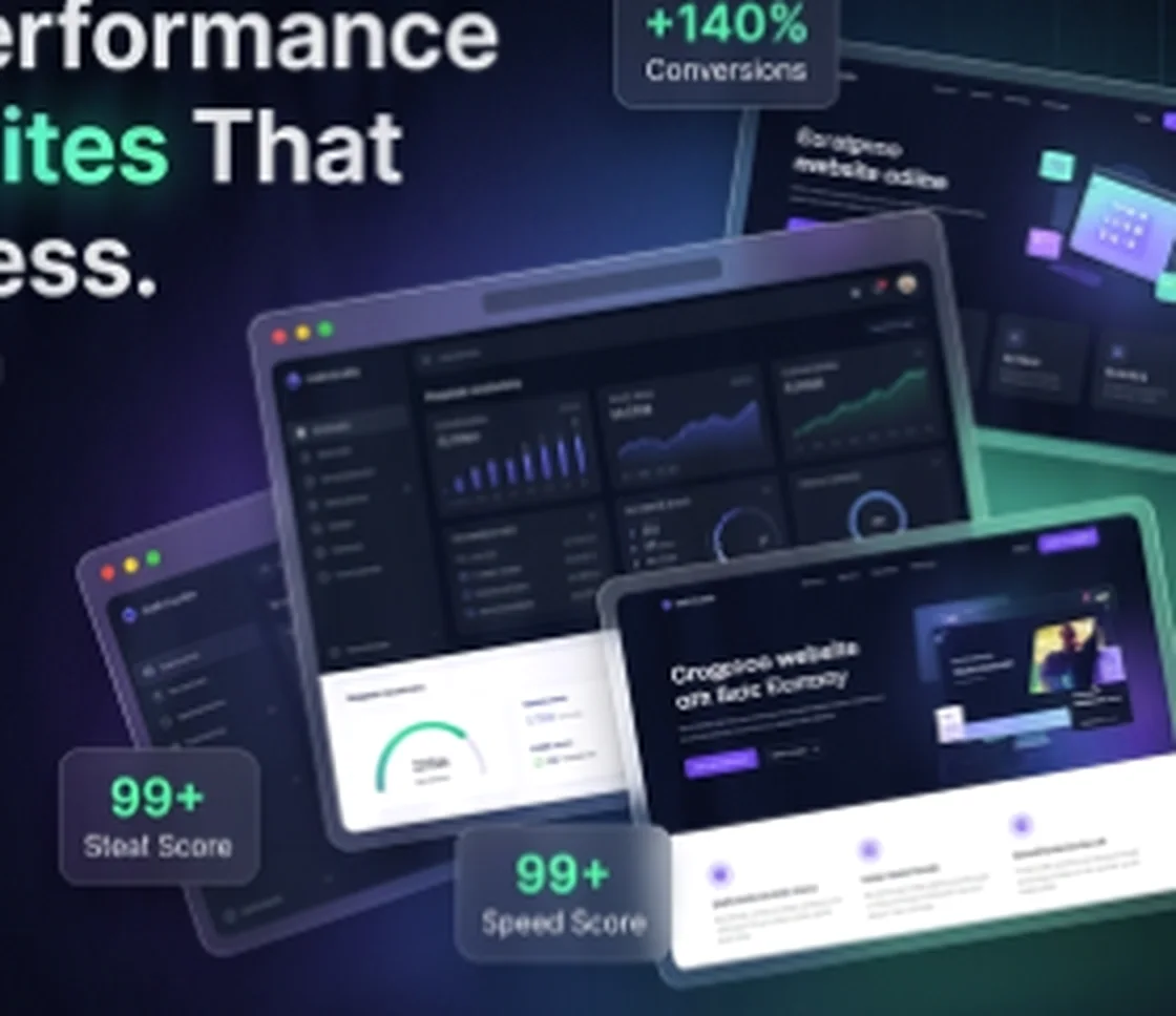 Website performance dashboards and responsive website mockups for IndrixLabs Website performance dashboards and responsive website mockups for IndrixLabs