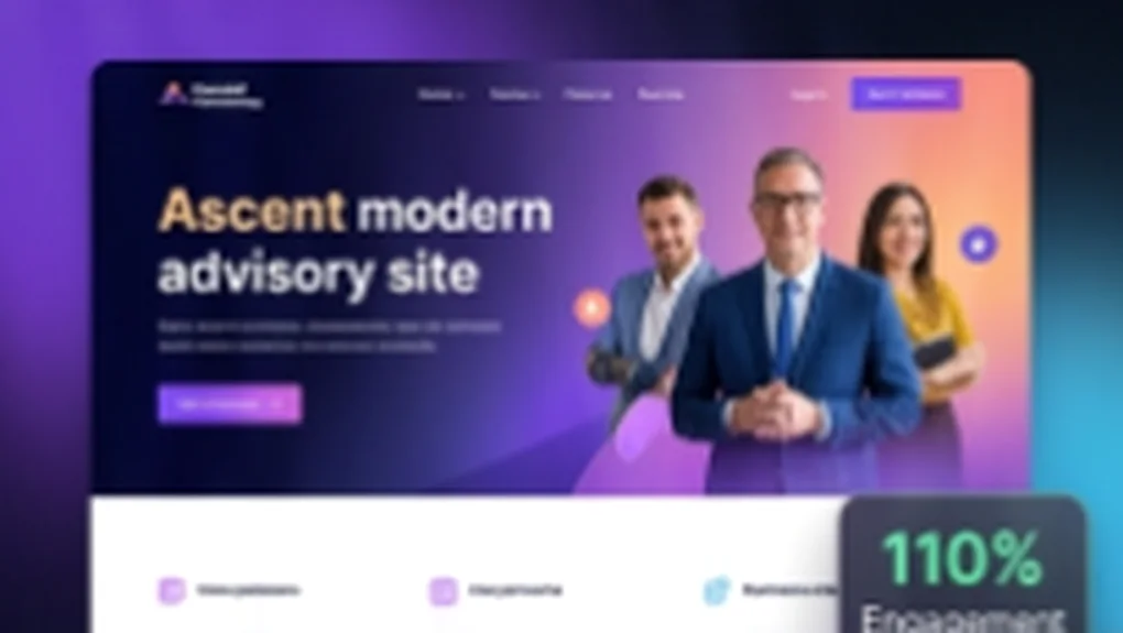 Modern consulting website design concept Modern consulting website design concept